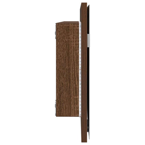 vidaXL Bathroom Mirror Brown oak 80 x 8.5 x 37 cm Engineered Wood