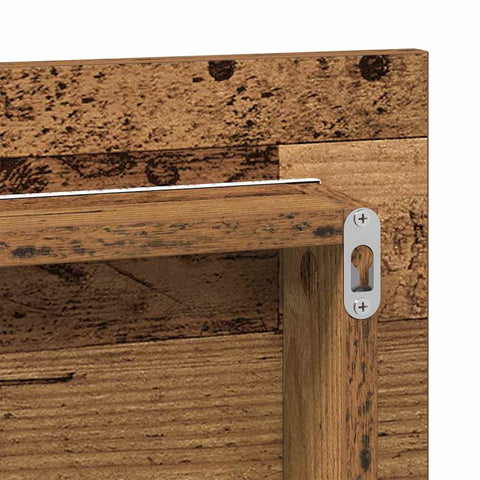 vidaXL Bathroom Mirror Old wood 80 x 8.5 x 37 cm Engineered Wood