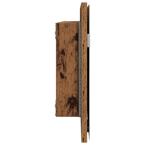vidaXL Bathroom Mirror Old wood 80 x 8.5 x 37 cm Engineered Wood