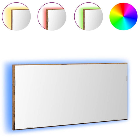 vidaXL Bathroom Mirror Old wood 80 x 8.5 x 37 cm Engineered Wood