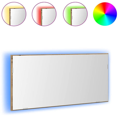 vidaXL Bathroom Mirror Artisan oak 80 x 8.5 x 37 cm Engineered Wood