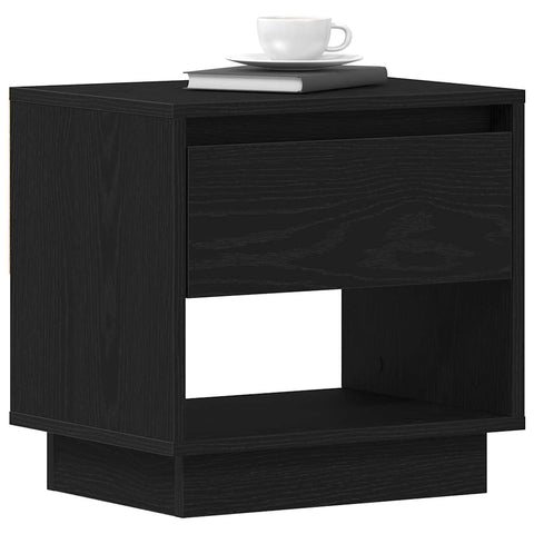 vidaXL Nightstand Black oak 45 x 34 x 44 cm Engineered wood