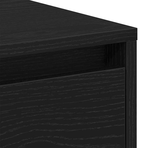 vidaXL Nightstand 2 pcs Black oak 45 x 34 x 44 cm Engineered wood