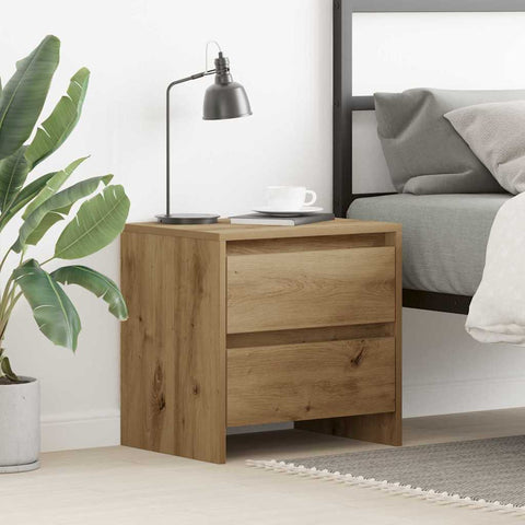 vidaXL Bedside Cabinet Artisan oak 45 x 34 x 44.5 cm Engineered wood