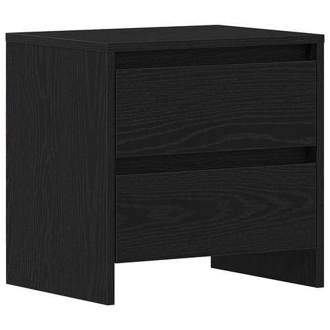 vidaXL Bedside Cabinet with Drawer 2 pcs Black oak 45 x 34 x 44.5 cm