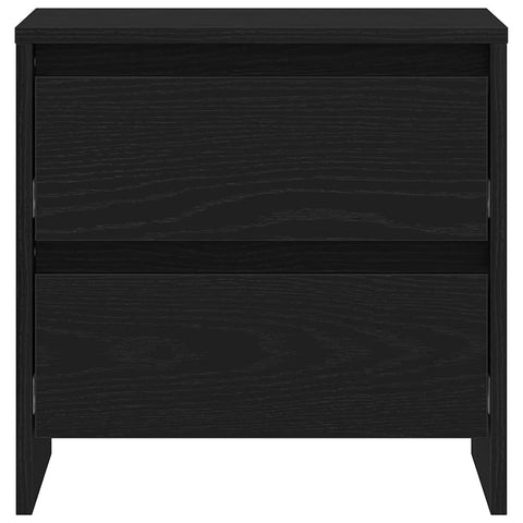 vidaXL Bedside Cabinet with Drawer 2 pcs Black oak 45 x 34 x 44.5 cm
