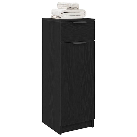 vidaXL Bathroom Cabinet Black oak 32 x 34 x 90 cm Engineered wood