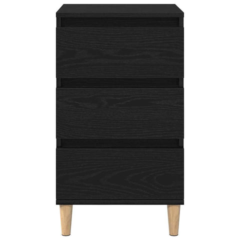 vidaXL Bedside Cabinet Black oak 40 x 35 x 70 cm Engineered wood