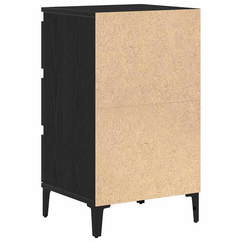 vidaXL Bedside Cabinet Black Oak 40 x 35 x 70 cm Engineered wood