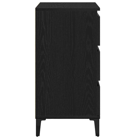 vidaXL Bedside Cabinet Black Oak 40 x 35 x 70 cm Engineered wood