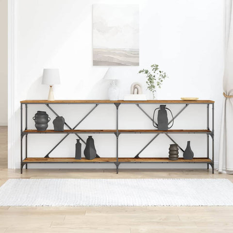 vidaXL Console Table with Shelf Other Old Wood 200 x 30 x 75 cm