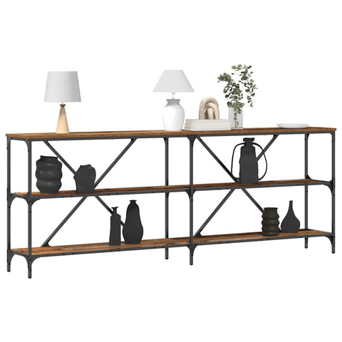 vidaXL Console Table with Shelf Other Old Wood 200 x 30 x 75 cm