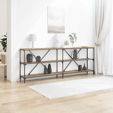 vidaXL Console Table with Shelf Artisan oak 200 x 30 x 75 cm