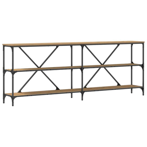 vidaXL Console Table with Shelf Artisan oak 200 x 30 x 75 cm