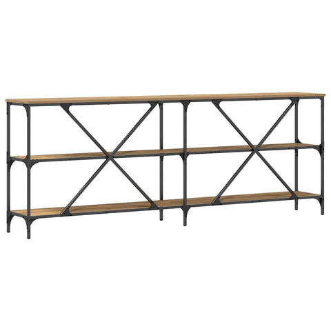 vidaXL Console Table with Shelf Artisan oak 200 x 30 x 75 cm