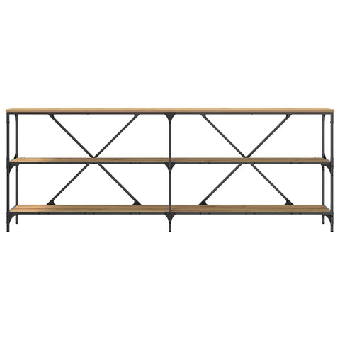 vidaXL Console Table with Shelf Artisan oak 200 x 30 x 75 cm