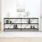 vidaXL Console Table with Shelf Black oak 200 x 30 x 75 cm
