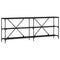 vidaXL Console Table with Shelf Black oak 200 x 30 x 75 cm