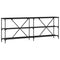 vidaXL Console Table with Shelf Black oak 200 x 30 x 75 cm