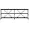 vidaXL Console Table with Shelf Black oak 200 x 30 x 75 cm