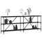 vidaXL Console Table with Shelf Black oak 200 x 30 x 75 cm