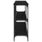 vidaXL Console Table with Shelf Black oak 200 x 30 x 75 cm