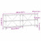 vidaXL Console Table with Shelf Black oak 200 x 30 x 75 cm