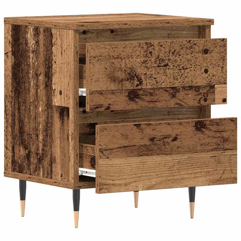 vidaXL Bedside Cabinet Old wood 40 x 35 x 50 cm Engineered wood