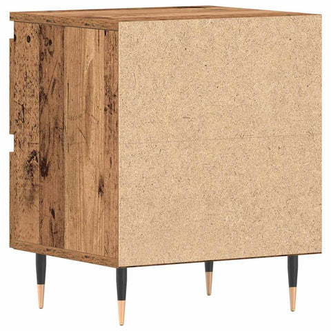 vidaXL Bedside Cabinet 2 pcs Old wood 40 x 35 x 50 cm Engineered wood