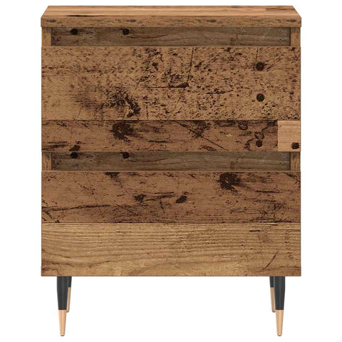 vidaXL Bedside Cabinet 2 pcs Old wood 40 x 35 x 50 cm Engineered wood