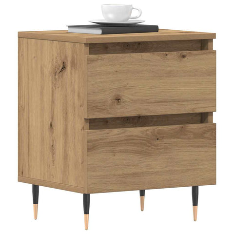 vidaXL Bedside Cabinet with Drawer 2 pcs Artisan oak 40 x 35 x 50 cm