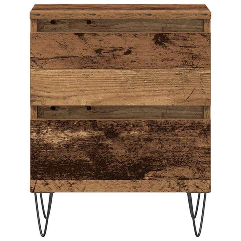 vidaXL Bedside Cabinet Old wood 40 x 35 x 50 cm Engineered wood