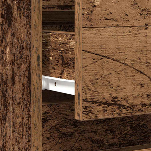 vidaXL Bedside Cabinet 2 pcs Old wood 40 x 35 x 50 cm Engineered wood