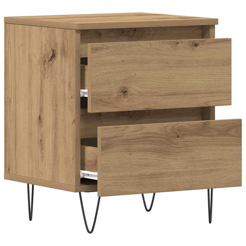 vidaXL Bedside Cabinet Artisan oak 40 x 35 x 50 cm Engineered wood