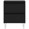 vidaXL Bedside Cabinet 2 pcs Black oak 40 x 35 x 50 cm Engineered wood