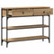 vidaXL Console Table with Drawer Artisan oak 100 x 25 x 75 cm