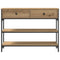 vidaXL Console Table with Drawer Artisan oak 100 x 25 x 75 cm