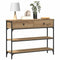 vidaXL Console Table with Drawer Artisan oak 100 x 25 x 75 cm