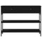 vidaXL Console Table with Drawer with Shelf Black oak 100 x 25 x 75 cm