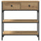 vidaXL Console Table with Drawer Artisan oak 72.5 x 25 x 75 cm