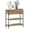 vidaXL Console Table with Drawer Artisan oak 72.5 x 25 x 75 cm
