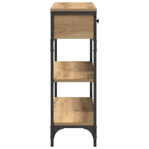 vidaXL Console Table with Drawer Artisan oak 72.5 x 25 x 75 cm