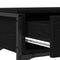 vidaXL Console Table with Drawer Black oak 72.5 x 25 x 75 cm