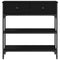 vidaXL Console Table with Drawer Black oak 72.5 x 25 x 75 cm