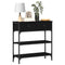 vidaXL Console Table with Drawer Black oak 72.5 x 25 x 75 cm