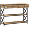 vidaXL Console Table with Drawer Artisan oak 100 x 28 x 75 cm