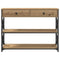 vidaXL Console Table with Drawer Artisan oak 100 x 28 x 75 cm