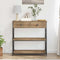 vidaXL Console Table with Drawer Artisan oak 75 x 28 x 75 cm