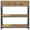 vidaXL Console Table with Drawer Artisan oak 75 x 28 x 75 cm