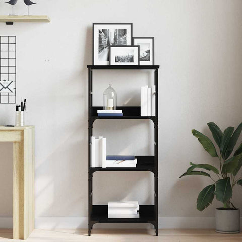 vidaXL Bookshelf Black oak 50x33x117.5cm EngineeredWood